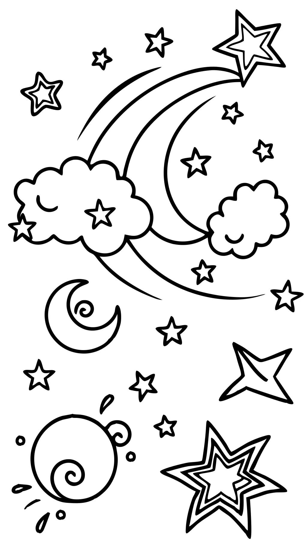 coloring page of stars